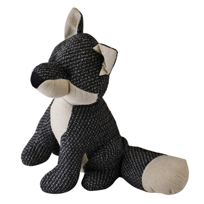 Grey Fabric Fox Doorstop - 29cm