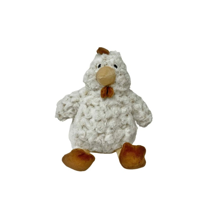 Fluffy White Chicken Door Stop - 23cm