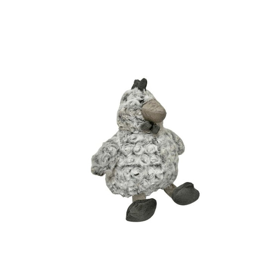 Fluffy Grey Chicken Door stop - 24cm