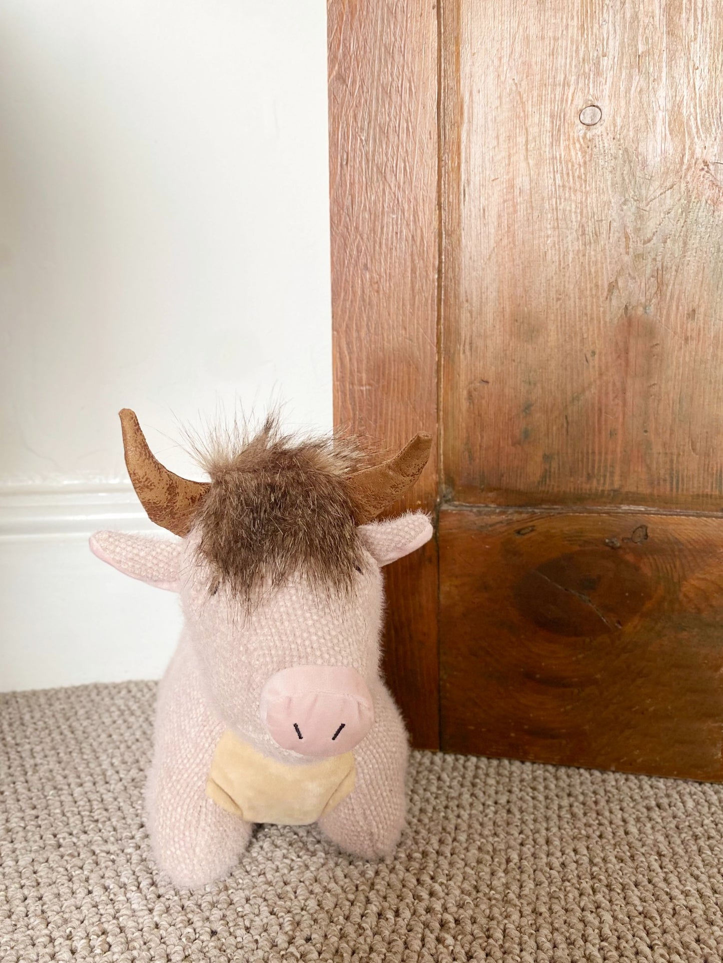 Grey Highland Cow Door Stop - 38cm
