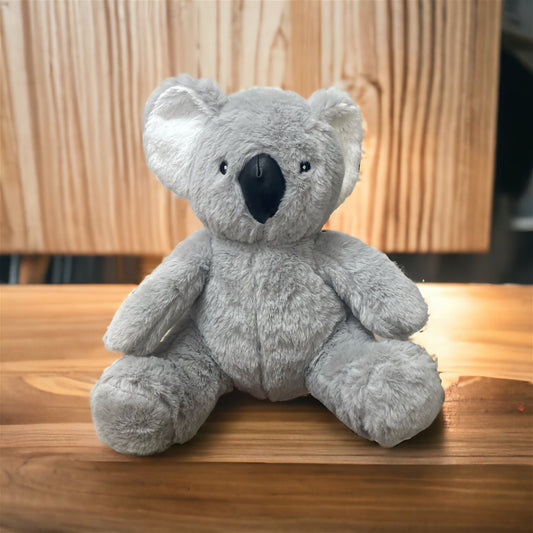 Grey Fluffy Koala Bear Door Stop - 31cm