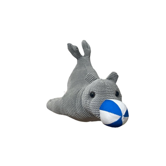 Grey Seal W/ Beach Ball Door Stop - 37cm