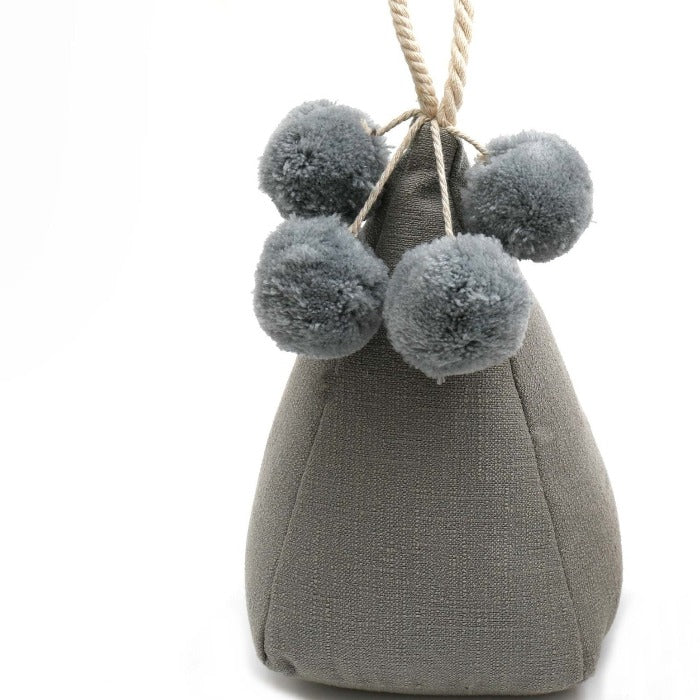 Grey Pompom Doorstop - 30cm