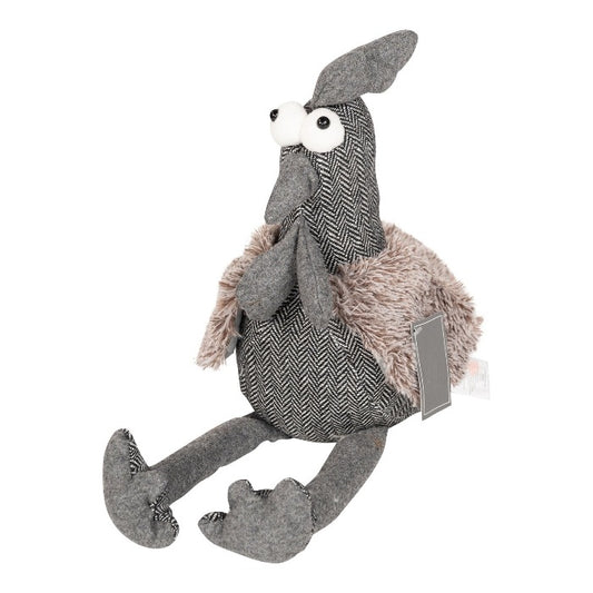 Grey Chicken Fabric Doorstop - 36cm
