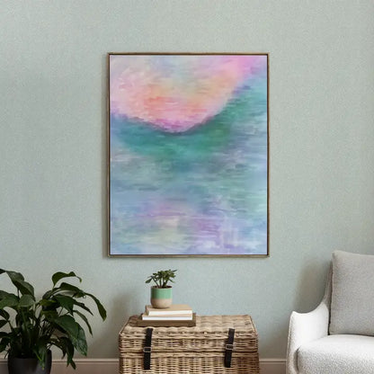 Tulla Hibiscus Framed Canvas Stone - 141x112cm