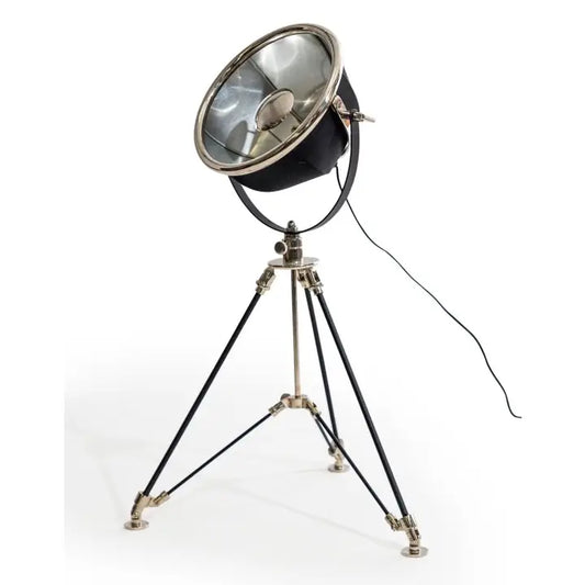 Black and Nickel Large Tripod Table Lamp - 78cm