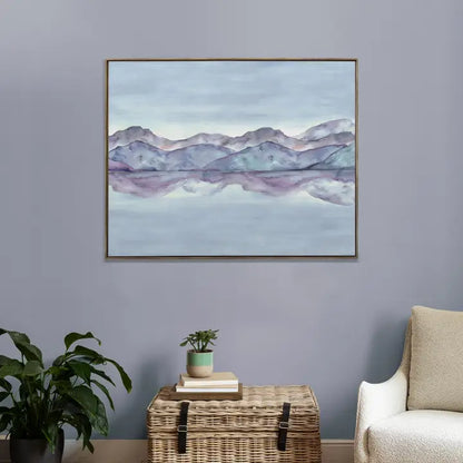 Dorian Wisteria Framed Canvas Stone - 141x112cm