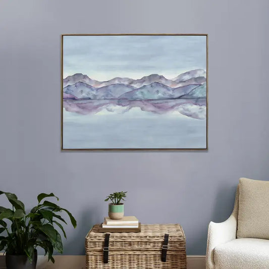 Dorian Wisteria Framed Canvas Stone - 141x112cm