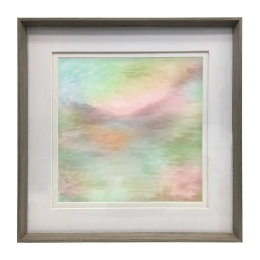 Tulla Framed Print Nut/Eucalyptus - 81x81cm
