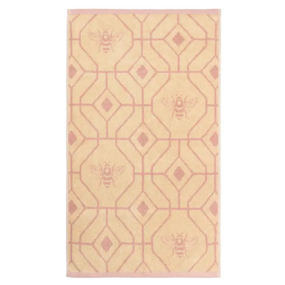 Bee Deco Geometric Jacquard Towel Blush