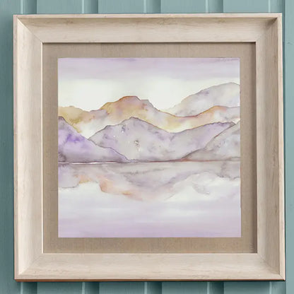 Dorian Mountains Framed Print Birch/Heather - 46x46cm