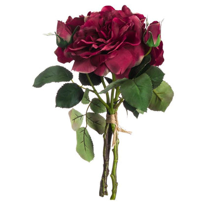 Short Stem Artificial Red Rose Stem 35cm