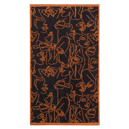 Everybody Abstract Jacquard Hand Towel Pecan - 100% Cotton
