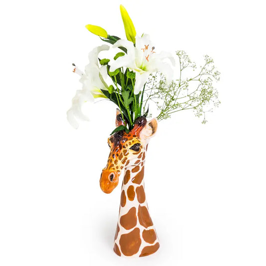 Hand Painted Ceramic Giraffe Head Vase - 38CM