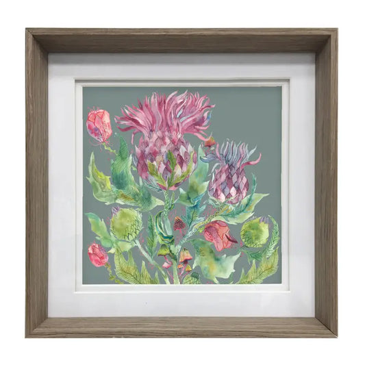 Fairytale Bristles Framed Print Nut - 47x47cm