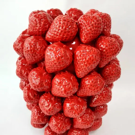 Ceramic Extra Large Multi Strawberry Vase - 37cm