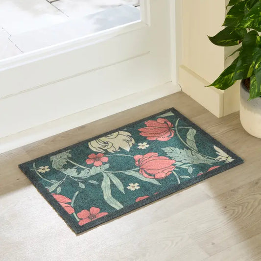 William Morris Rose Indoor Washable Doormat 60x40cm