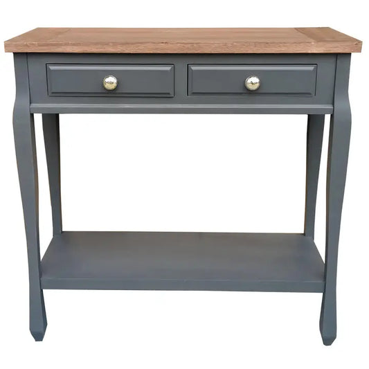 Wooden 2 Drawer Console Table - 80cm