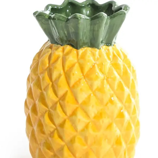 Ceramic Pineapple Stem Vase - 17cm