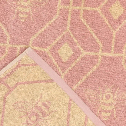 Bee Deco Geometric Jacquard Towel Blush
