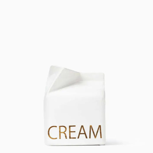 Minimalistic Cream Carton Vase - 15cm