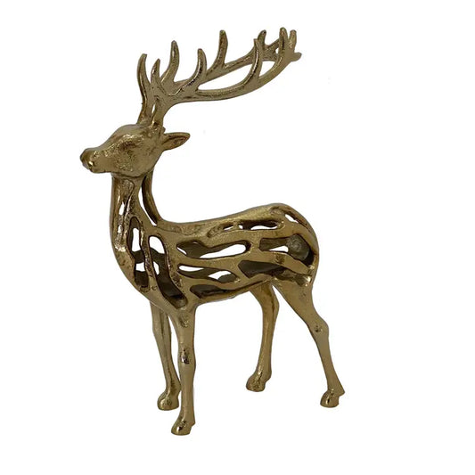 Autumn Gold Reindeer Sculpture - 41.9cm