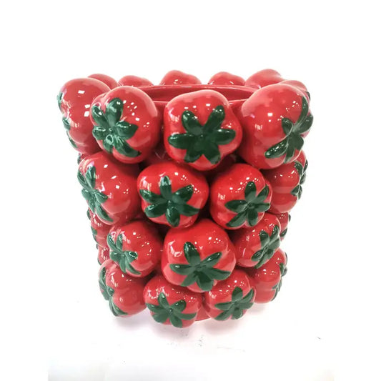 Ceramic Large Multi Tomato Vase - 26cm