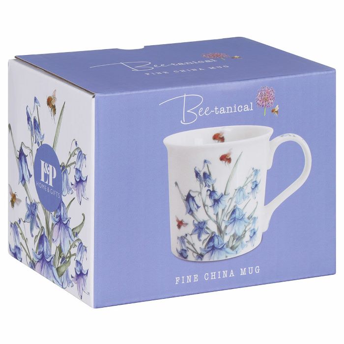 Ceramic Bee-tanical Bluebells Mug - 10cm