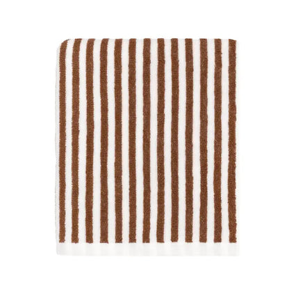 Hebden Striped Bath Towel Pecan - 100% Cotton