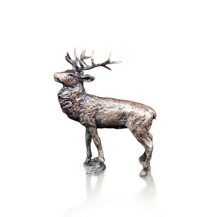 Butler & Peach Miniature Bronze Stag - 4cm