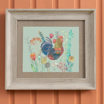 Tobias Framed Print Birch/Robins Egg - 46x46cm