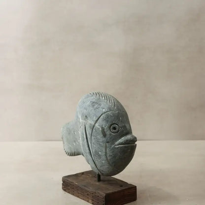 Stone Fish Sculpture - 28cm