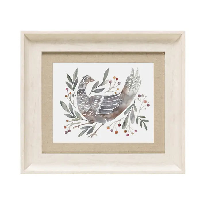 Ritsurin Mulberry Framed Print Birch - 33.6x38.6cm