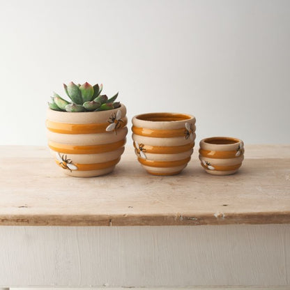 Ceramic Beehive Planter - 15.5cm