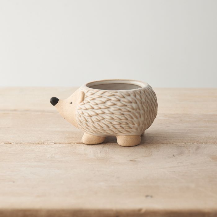 Ceramic Hedgehog Planter - 12cm