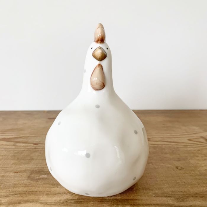 Ceramic Polka Dot Chicken Ornaments