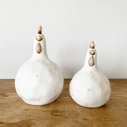 Ceramic Polka Dot Chicken Ornaments