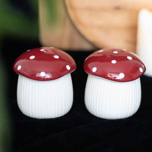 Ceramic Mushroom Salt and Pepper Shakers