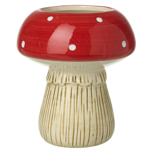 Red Mushroom Ceramic Planter - 16cm