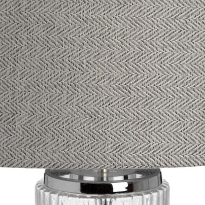 Chrome Silver Glass Tube Table Lamp - 81cm