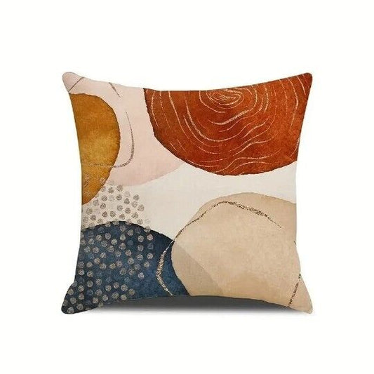 Abstract Cushion Cover 18" Linen Blend