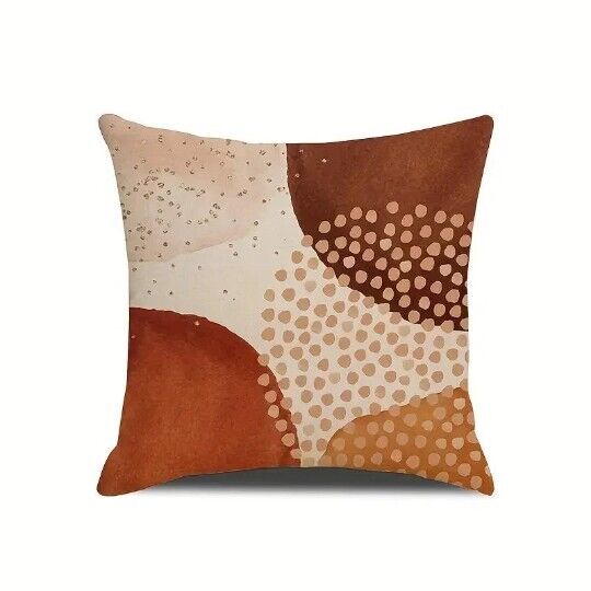 Abstract Cushion Cover 18" Linen Blend