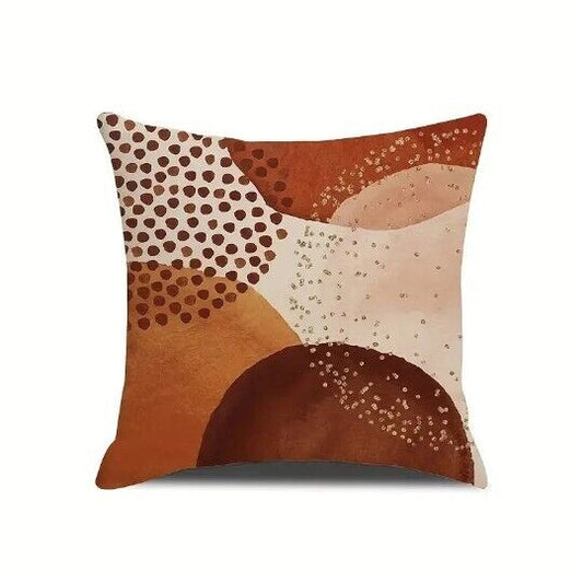 Abstract Cushion Cover 18" Linen Blend