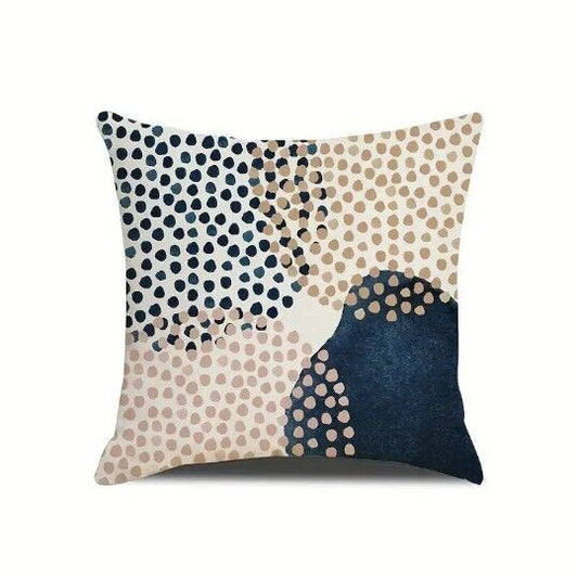 Abstract Cushion Cover 18" Linen Blend