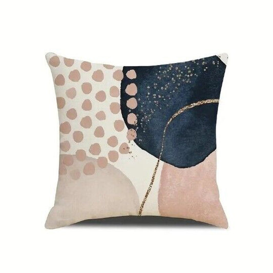 Abstract Cushion Cover 18" Linen Blend