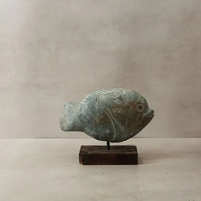 Stone Fish Sculpture - 27cm