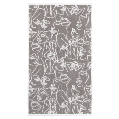 Everybody Abstract Jacquard Hand Towel Grey - 100% Cotton