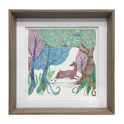Willow Woods Framed Print Nut - 47x47cm