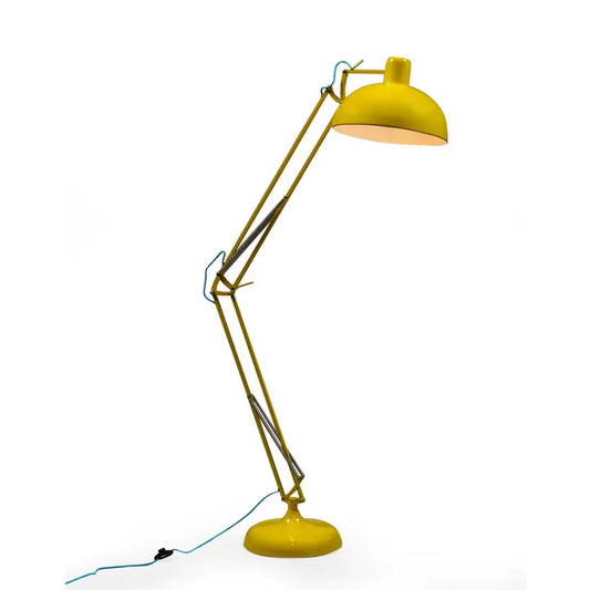 Classic Desk Style Floor Lamp with Blue Fabric Flex - 190cm