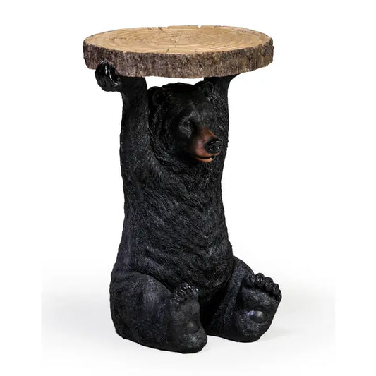 Black Bear Holding "Trunk Slice" Side Table - 52cm